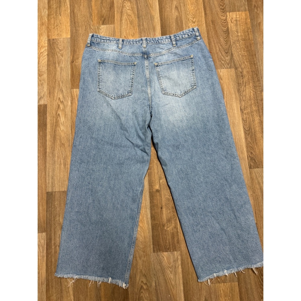 Boden Womens Light Wash Wide Leg Raw Hem Denim Jeans W33 Blue - Picture 3 of 7